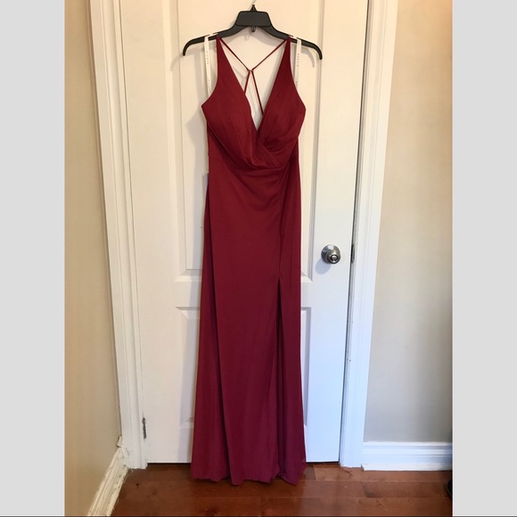AZAZIE Burgundy Bridesmaid Dress - Picture 3 of 7